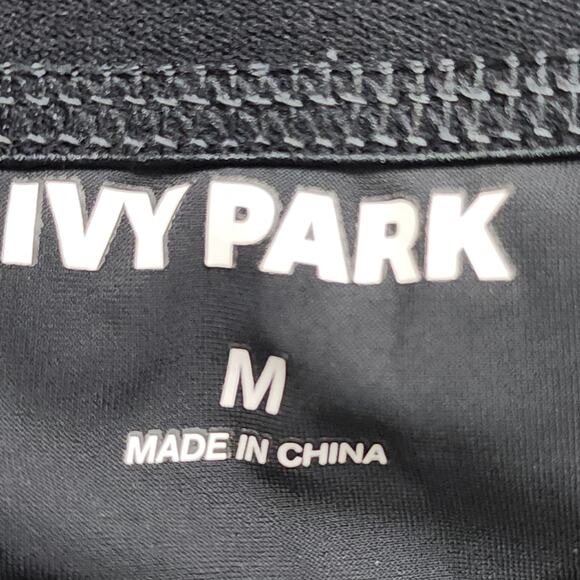 IVY PARK Leggings Womens M Gray Mid Rise Ankle Compression Zip Pocket Workout - Picture 4 of 14
